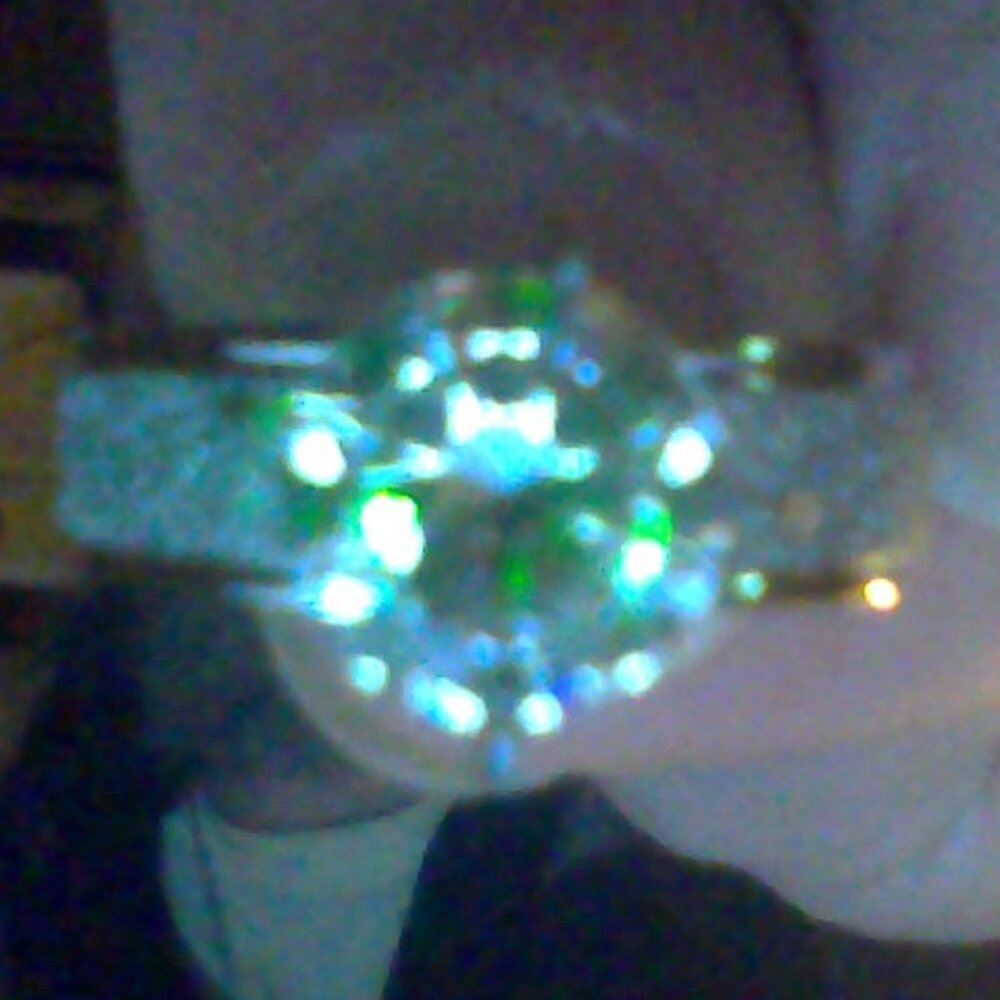ladies size 7 gold plated and cz diamond ring